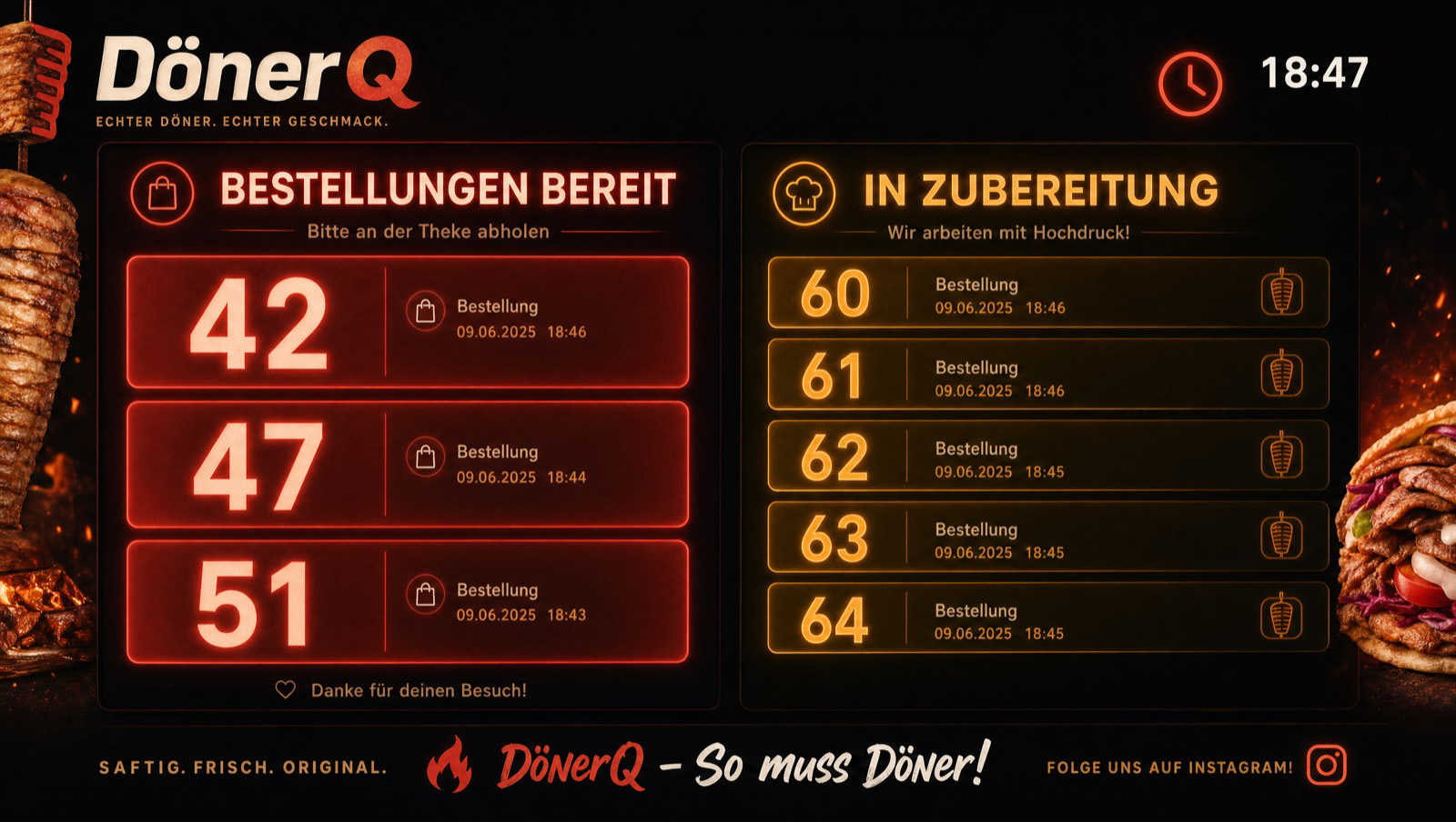 DönerQ — Digitales Wartesystem — Projektvorschau